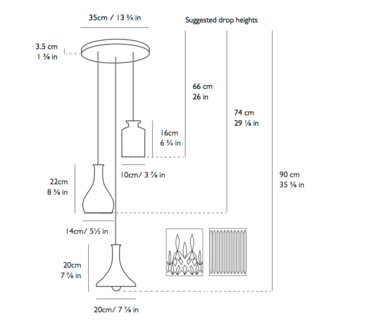 Decanterlight Chandelier 3 piece hanglamp Lee Broom 