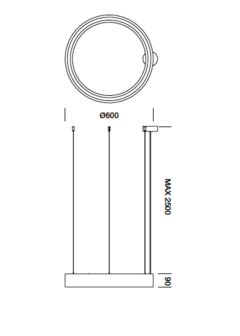 Hoop 60 cm hanglamp TossB 