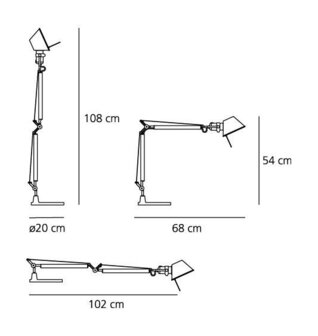 Tolomeo tavolo mini tafellamp Artemide 