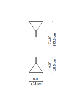 Funnel mini gu10 hanglamp Vertigo Bird 