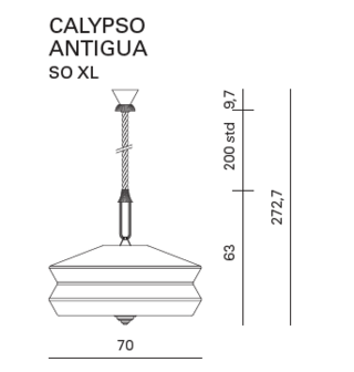 Calypso Antigua XL hanglamp Contardi