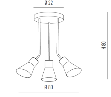 Conico plafondlamp Metal Lux