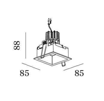 Plano 1.0 led IP44  inbouwspot Wever &amp; Ducre 