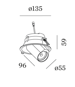 Bliek Round 1.0 LED inbouwspot Wever &amp; Ducre 