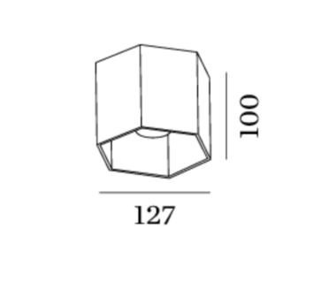 Hexo 1.0 gu10 opbouwspot Wever &amp; Ducre 