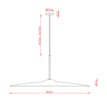 Acustica &Oslash; 120&nbsp;cm hanglamp Fabbian 