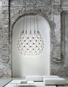 Mesh D86 &Oslash;80 cm met 1 mtr kabel hanglamp Luceplan 