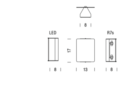 Applique &agrave; volet pivotant r7s wandlamp Nemo lighting   