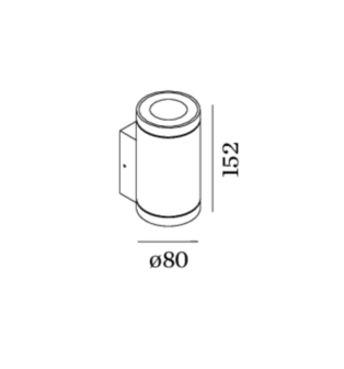 Tube 2.0 gu10 outdoor wandlamp Wever &amp; Ducre 