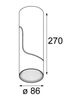 Semih 86 LED Tre dim GI opbouwspot Modular