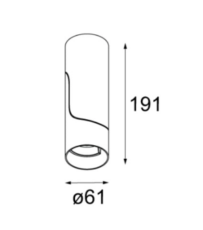 Semih 61 LED Tre dim GI opbouwspot Modular