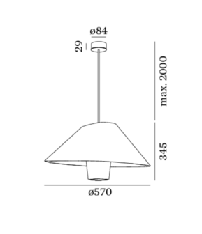 Rever 1.0 amber yellow  hanglamp Wever &amp; Ducre - Outlet