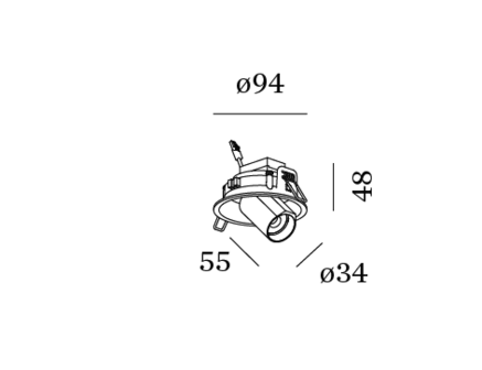 Bliek Round Petit 1.0 LED inbouwspot Wever &amp; Ducre 