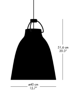 Caravaggio P3 matt - hanglamp - Fritz Hansen 