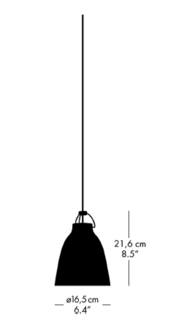 Caravaggio P1 matt - hanglamp - Fritz Hansen 