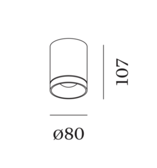 Taio Round 1.0 led outdoor opbouwspot Wever &amp; Ducre 