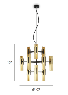 559.12 Excalibur Chandelier 12 hanglamp Tooy