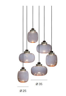 557.26 Legier Chandelier 6 Luci hanglamp Tooy