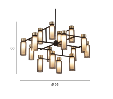 560.16 Osman Chandelier 16 Luci hanglamp Tooy