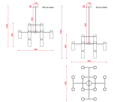 560.16 Osman Chandelier 16 Luci hanglamp Tooy