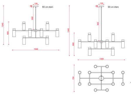 560.17 Osman Chandelier hanglamp Tooy