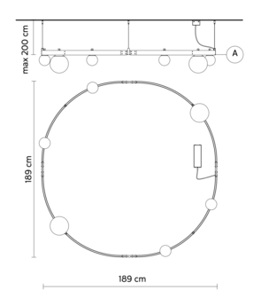 Stant SE264 &Oslash;189 cm&nbsp;hanglamp Karman Italia 