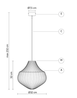 Circus &Oslash;32 cm&nbsp;hanglamp Karman Italia 