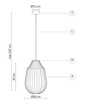 Circus &Oslash;24 cm&nbsp;hanglamp Karman Italia 