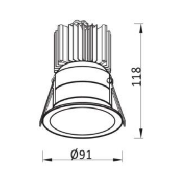 Round inbouwspot Mvlights