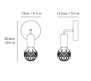 Clear Crystal bulb wandlamp Lee Broom 