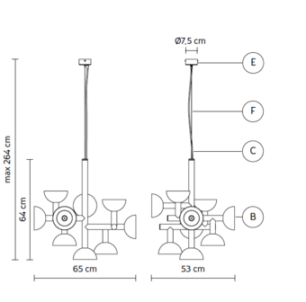 Sibilla 2B/N hanglamp Karman Italia 