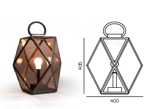 Muse lantern medium batterij outdoor Contardi