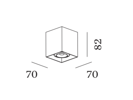Box mini 1.0 gu10 opbouwspot Wever &amp; Ducre 