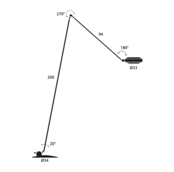 Elle 2 led vloerlamp Lumina