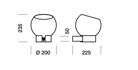 Sphere wandlamp TossB 