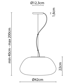 Lumi Poga led hanglamp Fabbian