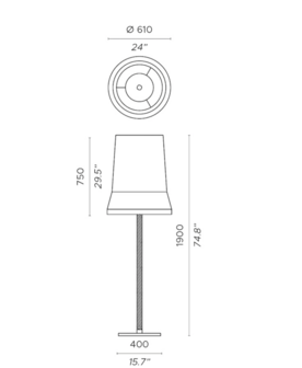 Audrey fl vloerlamp Contardi