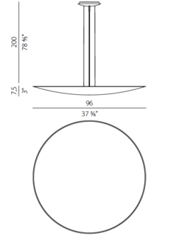 Gong 100 cm hanglamp Panzeri