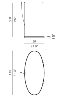 Zero Ellipse hanglamp Panzeri