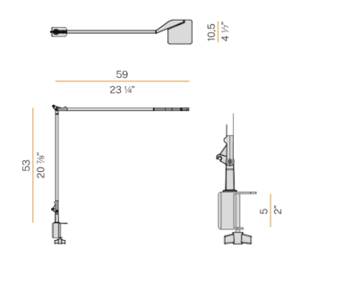 Jackie side fastening tafellamp Panzeri