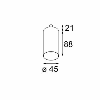 Minude Jack 2x Square ceiling base opbouwspot Modular