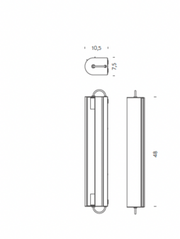 Applique cylindrique longue e14 wandlamp Nemo lighting   