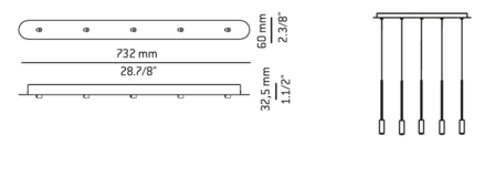 Flow T-3736S hanglamp Estiluz 