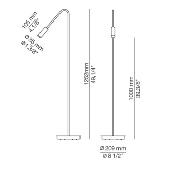 Volta p-3538 floor vloerlamp Estiluz 