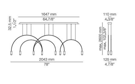 Volta L165S.1D2T hanglamp Estiluz 