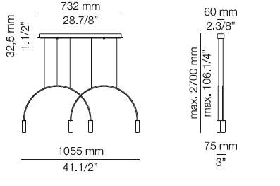 Volta L73S.2D hanglamp Estiluz 