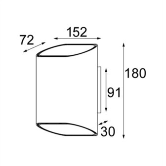 Trapz led 900lm dali GI wandlamp Modular 