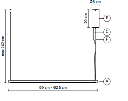 Cupido 99 cm hanglamp Karman Italia 