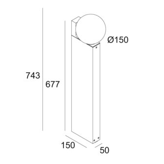 Oono P70 927 vloerlamp outdoor Deltalight