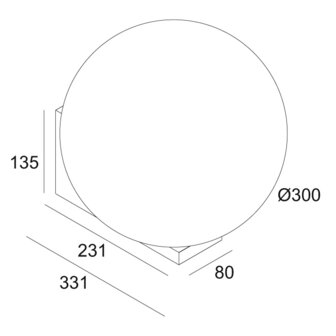 Oono W L 927 wandlamp outdoor Deltalight